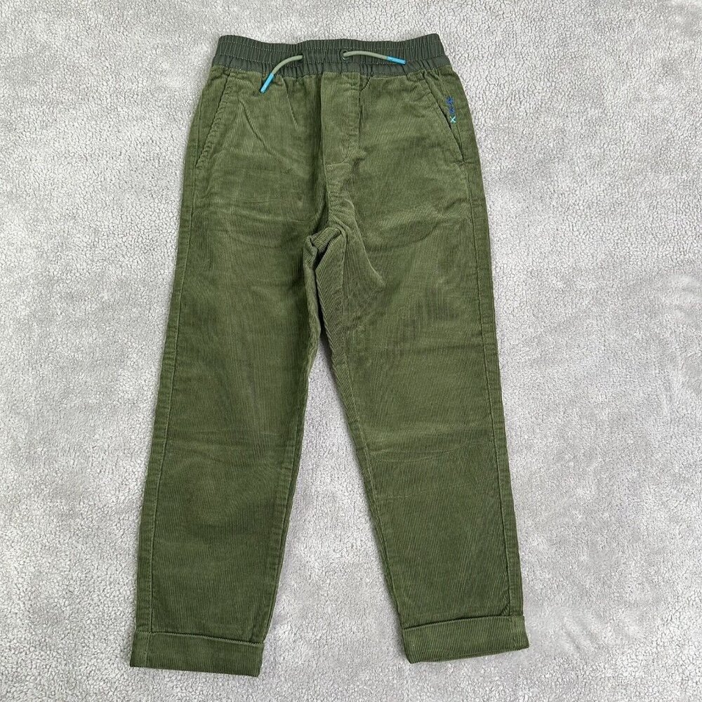 NWT Scotch & Soda Boy's Corduroy Loose Tapered Fit Pants Size 6 / 116 Green $108